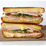 Grilled Ham & Cheese (Brie) With Leek Microgreens, Apple And Dijon