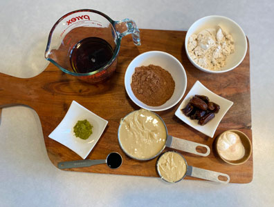 Broccoli Microgreen Powder Maple Date Brownie Ingredients