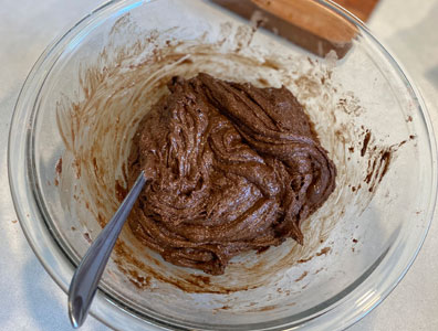 Broccoli Microgreen Powder Maple Date Brownie, Step 3